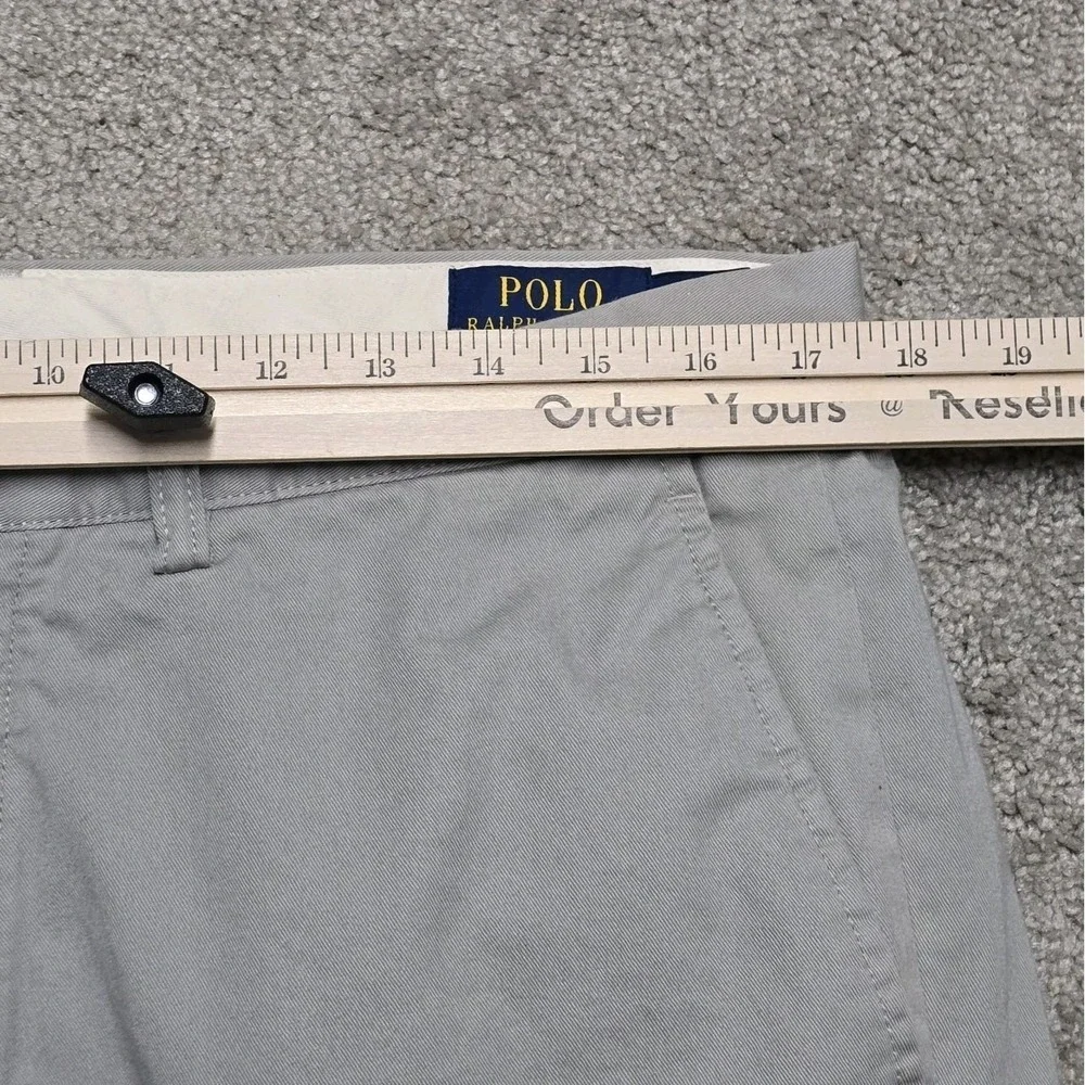 Polo Ralph Lauren Mens 35x32 Gray Classic Fit Chino Pants Cotton Twill